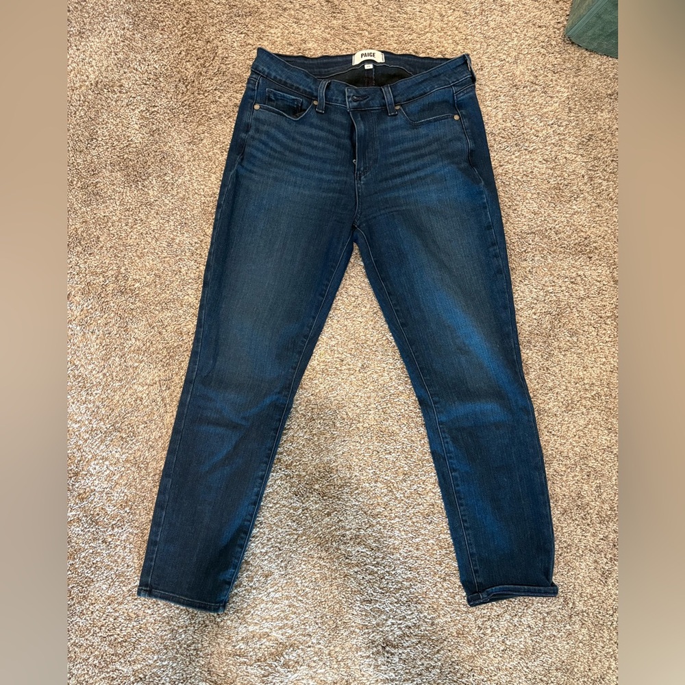 Paige dark denim skinny jeans- stretchy